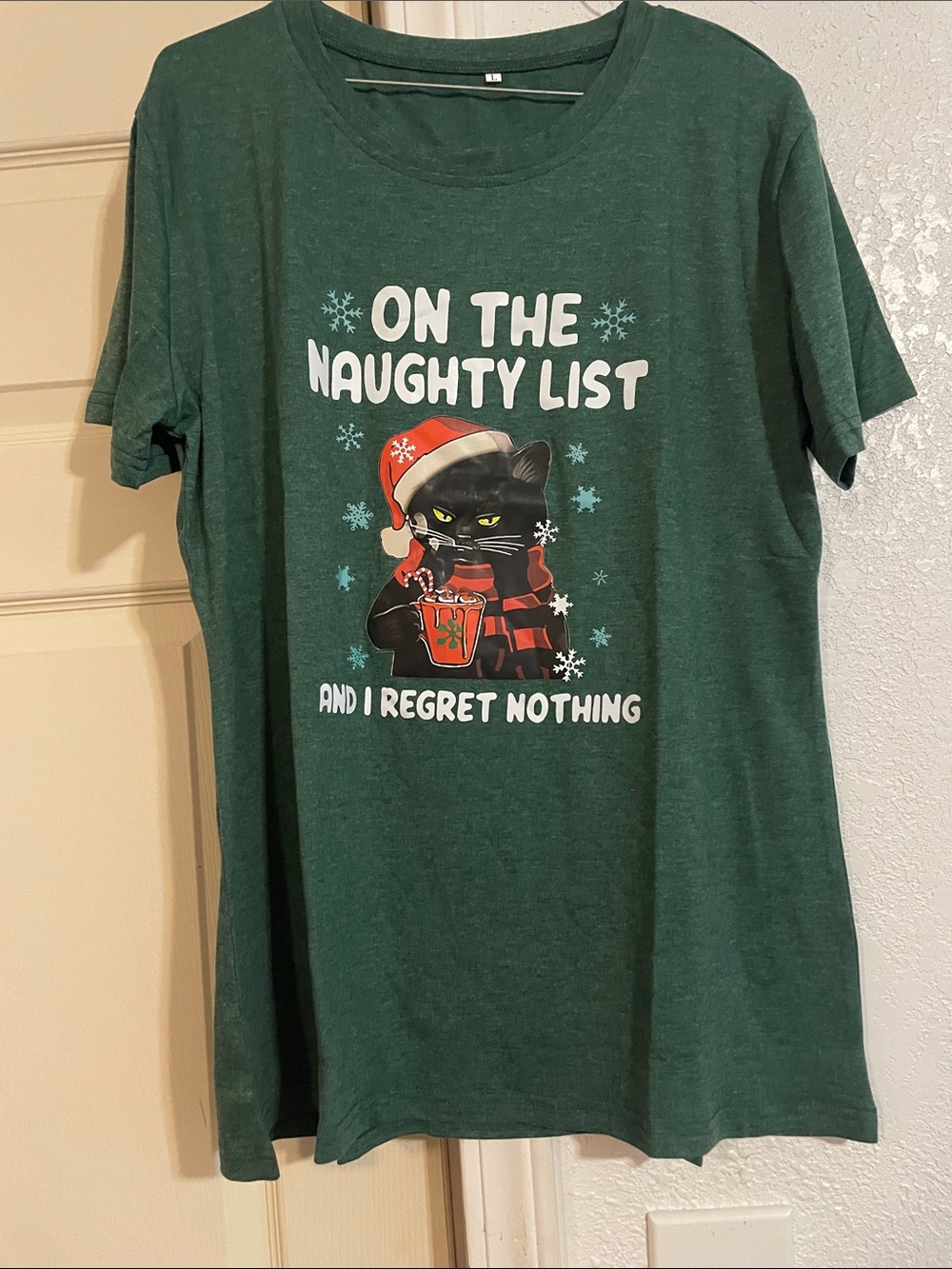 Men's Green Holiday Graphic Tee — On The Naughty List